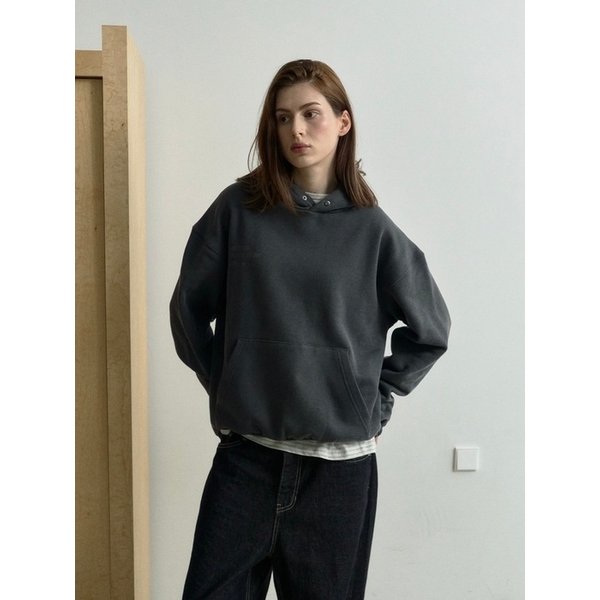 Pigment Oversized Fleece Lined Hoodie _ Charcoal