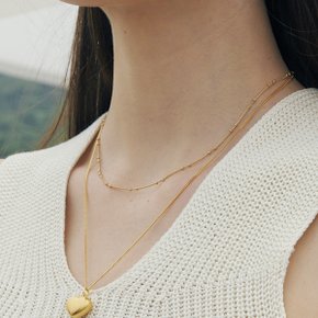 [925 silver] Un.silver.72 / boule necklace (gold)(11066)