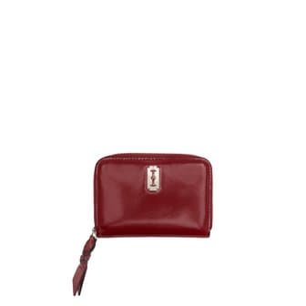 분크 Magpie Zipper Half Wallet (맥파이 지퍼 반지갑) Berry Red VQB3-1WM631-1REXX