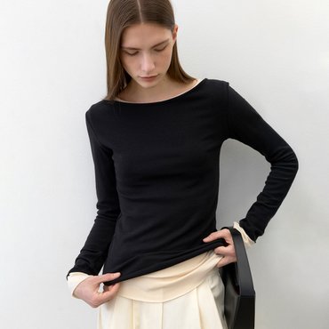 나인(Atelier Nain) (택가:35,000원)에센셜 보트넥 티(T-7079)