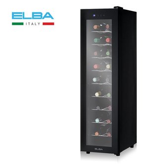 ELBA 엘바 슬림 와인셀러 와인냉장고 EW60T18 18병 블랙