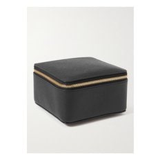 Panama Textured-leather Jewelry Case 블랙