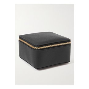 Panama Textured-leather Jewelry Case 블랙