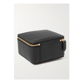 Panama Textured-leather Jewelry Case 블랙