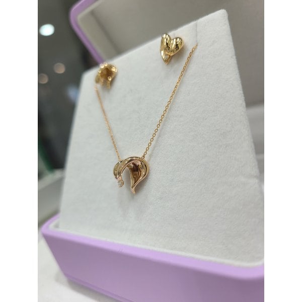 [파주점] 하트페탈즈3 (목걸이+귀걸이 SET) PG 18k 212200022-212200021