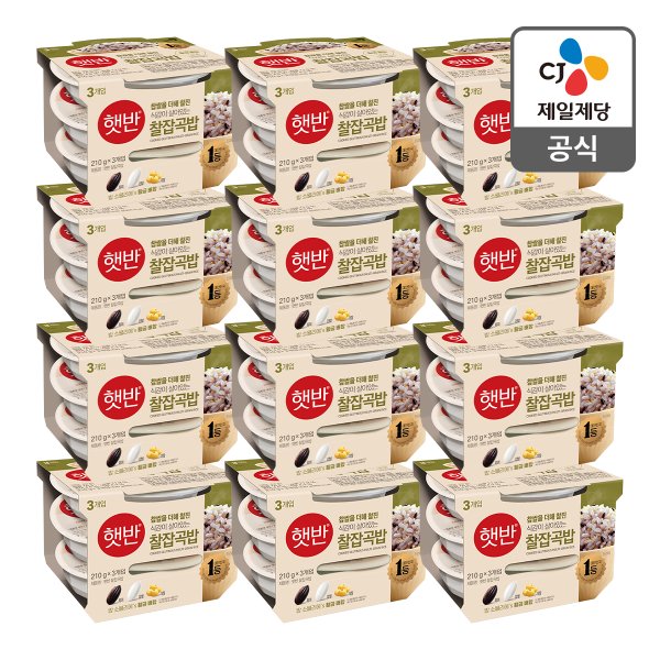 [본사배송]  햇반 찰잡곡밥 210g X 36개 (1BOX)