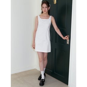 basic tension mini dress - off white