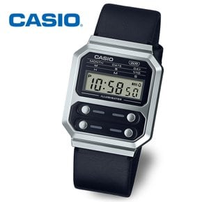 [정품] CASIO 카시오 A100WEL-1A 공용 빈티지 레트로 가죽시계