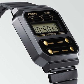 [정품] CASIO 카시오 A100WEL-1A 공용 빈티지 레트로 가죽시계