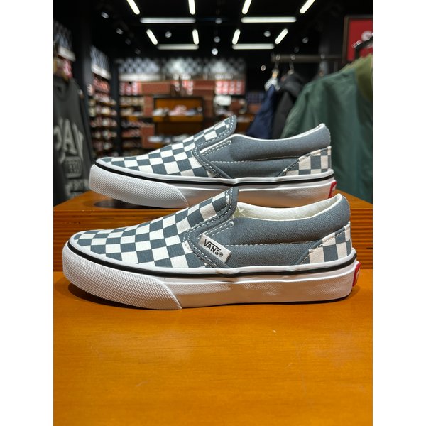 [시흥점] 키즈 스니커즈 컬러띠어리 체커보드 슬립온 (차콜)(VN000D0JRV2)