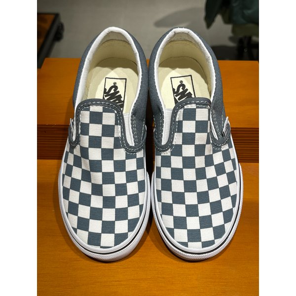 [시흥점] 키즈 스니커즈 컬러띠어리 체커보드 슬립온 (차콜)(VN000D0JRV2)