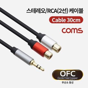 스테레오 RCA 2선 케이블 30cm OFC 무산소동선 (WD16381)