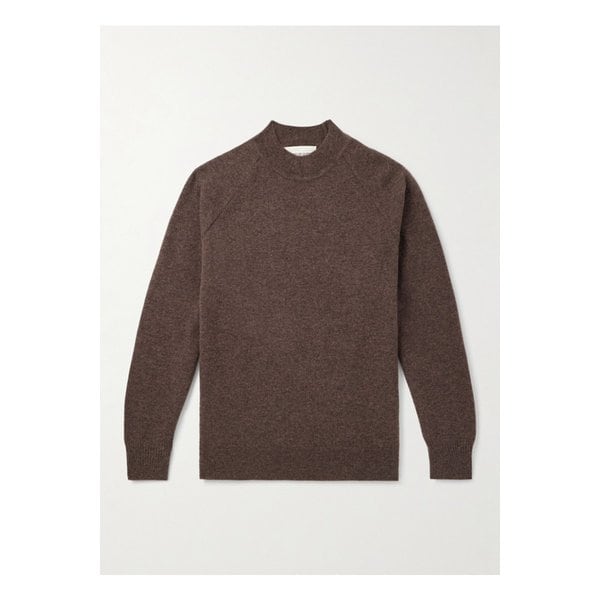 어 카인드 오브 가이즈 모렐로 메리노 울 모크넥 스웨터 브라운 46376663162898302