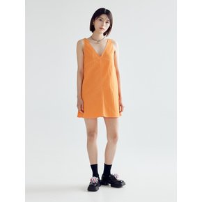 STITCH MINI DRESS - ORANGE