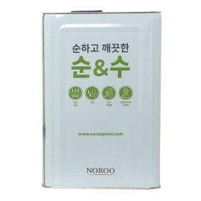 친환경페인트 향균 노루페인트 순앤수 수성 내부용 KS M 6010 2종 1급 18L 백색