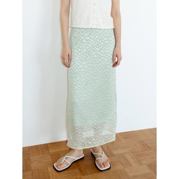 TIR ROMANTIC SHEER FLORAL SKIRT_2COLORS