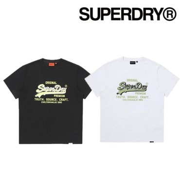 SUPERDRY 슈퍼드라이 스프레이드 빈티지 로고 티셔츠 (SDUISCP02)