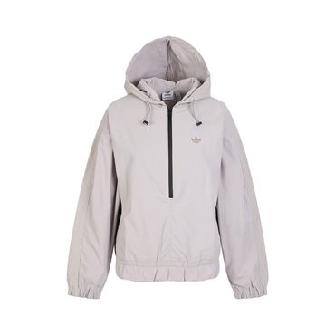 아디다스 adidas 여성 브라운 후드 반집업 자켓_P353017898