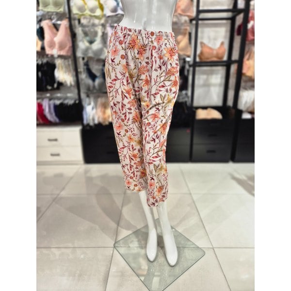 [시흥점] S 비너스 ) 폴리 기모 디지털 꽃나염 여성 홈웨어 바지 [VEP3785F-BE]