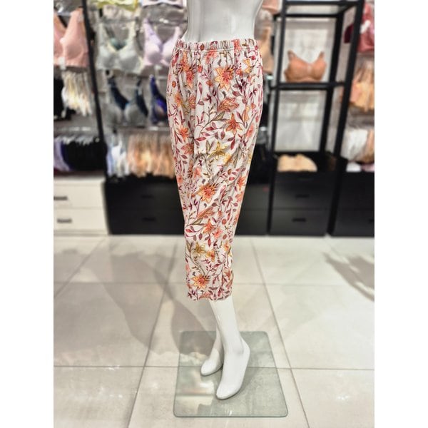 [시흥점] S 비너스 ) 폴리 기모 디지털 꽃나염 여성 홈웨어 바지 [VEP3785F-BE]