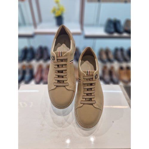 [여주점] 남성 3cm 경량 양사이드 삼선 포인트 캐쥬얼 스니커즈 GY24K011 BEIGE