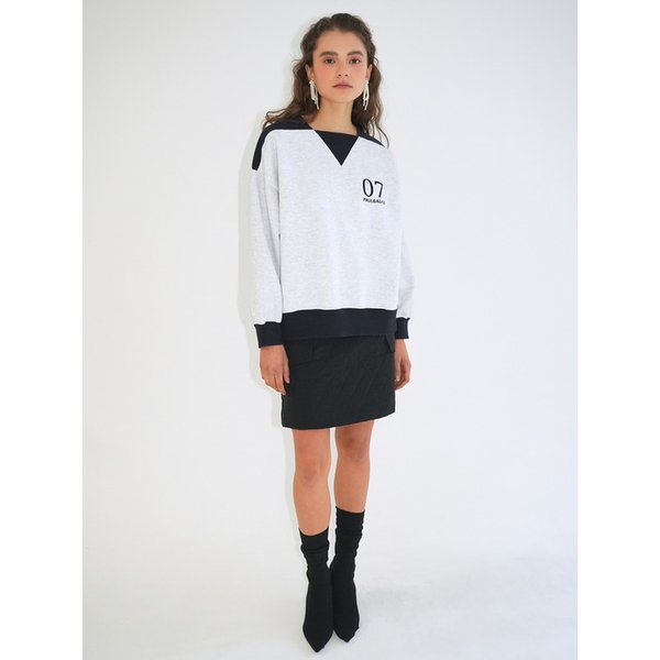 QUILTED MINI SKIRT / BLACK