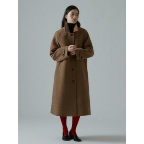 Raglan Wool  Coat-brown