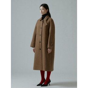 Raglan Wool  Coat-brown