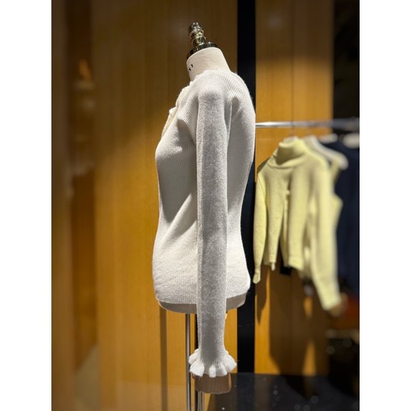 [시흥점] 여성 러플 슬림 니트 폴오버 (ES1JK208)