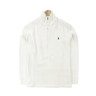 폴로 POLO 폴로 랄프로렌 남성 하프 집업 니트 IVORY 710635035027