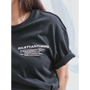 유니섹스 레터링 오버핏 티셔츠 블랙 LETTERING OVERFIT TSHIRTS