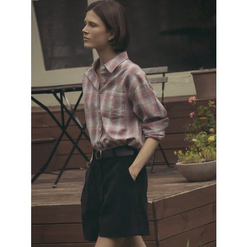 Check pocket point shirt_Pink