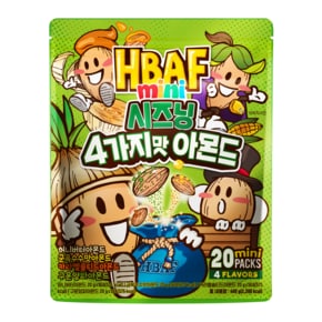 [본사직영] 미니 시즈닝 4가지맛 아몬드 (20봉, 400g)