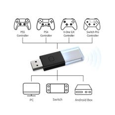  스위치 프로 Xbox One S/X용 USB 리시버 블루투스 무선 컨트롤러 게임패드 어댑터