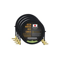 WORLDS BEST CABLES 4유닛 - 발 페달 이펙트 패치 인스트루먼트 케