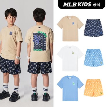 MLB키즈 (공식)24SS 모노티브 티셔츠세트 (3color) 7AS1MT143