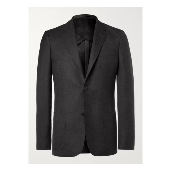 그레이 언스트럭처드 우스티드 울 블레이저 그레이