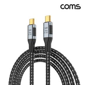 Coms Type C to 케이블 PD 고속충전 E-Maker 이마커 USB4 40Gbps 240W 8K 60Hz 1.2m