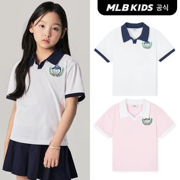 MLB키즈 (공식)24SS 그린플레이 피케 카라티셔츠 (2color) 7FPQE0143