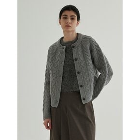 Cashmere Grandma Cardigan (Gray)