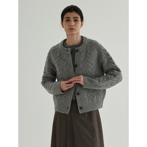 Cashmere Grandma Cardigan (Gray)