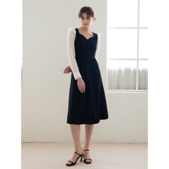 웬스데이딜라잇 WED_Peach collar dress_BLACK