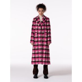 SIMPLE CHIC MAXI CHECK COAT PINK MBCFCT002PK