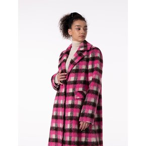 SIMPLE CHIC MAXI CHECK COAT PINK MBCFCT002PK