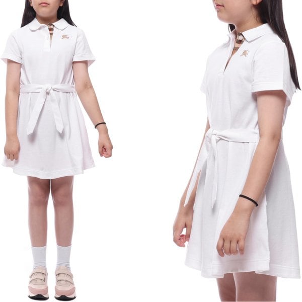 [부산점] 25SS 로고 자수 폴로 원피스 (8105088 WHITE 25S)