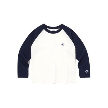 챔피온 긴팔티 JQS CKTS-3FK04-N2 [ASIA][KIDS] C로고 나그랑 긴팔티셔츠 (NORMAL NAVY)