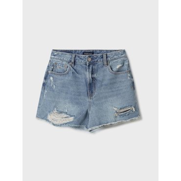 후아유 Destroyed Short Denim Shorts WHTJF2637F