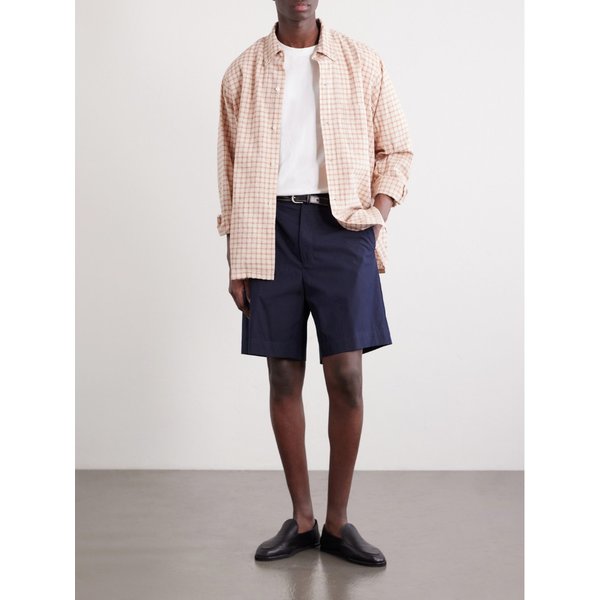 빔스 버튼다운 시어서커 체크 코튼 리넨 블렌드 셔츠 46376663162982654