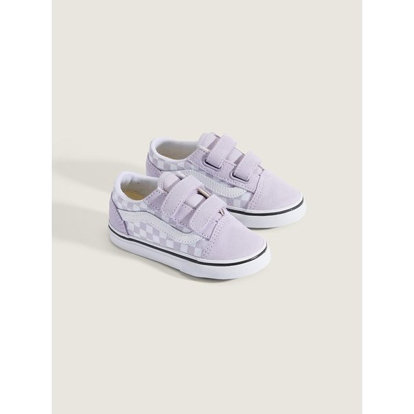 [반스 공식] 토들러 올드스쿨 벨크로 컬러 띠어리 체커보드/ VN000CTGEMY1