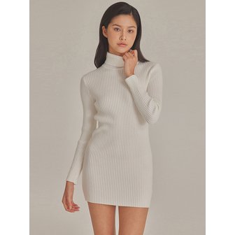 탑걸 RIBBED HIGH NECK KNIT MINI DRESS_T423DS500